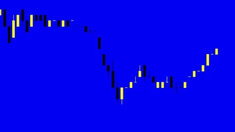 Timelapse business graph. Candlestick chart on color background. Stock Footage 83422460