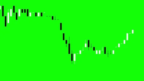 Timelapse business graph. Candlestick chart on color background. Stock Footage 83422480
