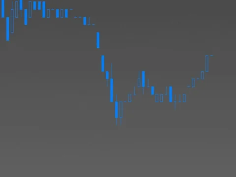 Timelapse business graph. Candlestick chart on color background. Stock Footage 83422922