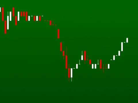 Timelapse business graph. Candlestick chart on color background. Stock Footage 83423053