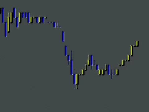 Timelapse business graph. Candlestick chart on color background. Stock Footage 83423214