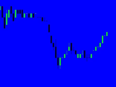 Timelapse business graph. Candlestick chart on color background. Stock Footage 83424116
