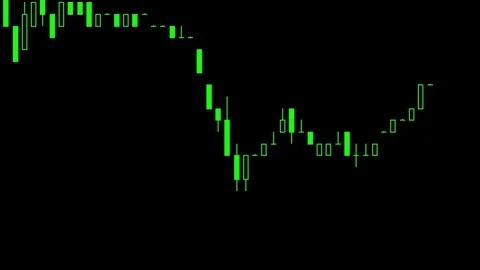 Timelapse business graph. Candlestick chart on color background. Stock Footage 83424133