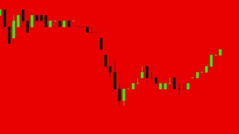 Timelapse business graph. Candlestick chart on color background. Stock Footage 83424183