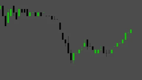 Timelapse business graph. Candlestick chart on color background. Stock Footage 83424215