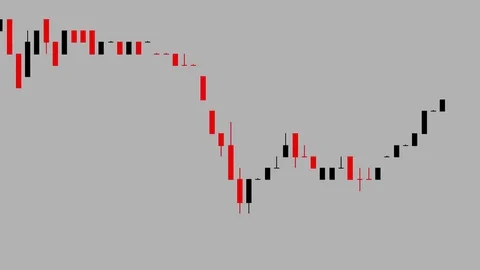 Timelapse business graph. Candlestick chart on color background. Stock Footage 83424813
