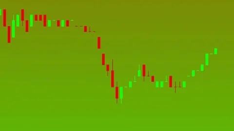 Timelapse business graph. Candlestick chart on color background. Stock Footage 83425412