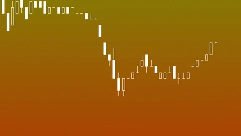 Timelapse business graph. Candlestick chart on color background. Stock Footage 83425465