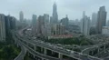 Timelapse Business Skyscraper Cars Passing Traffic Jam Intersection Shanghai Day HD Footage
