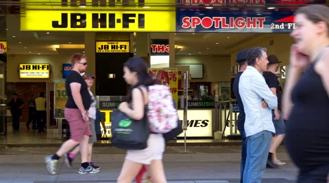 Timelapse of busy Electronics Store Stock Footage 54722904