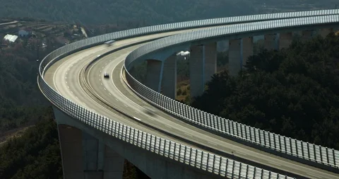 Timelapse of a busy highway bridge Stock-Footage 112123291