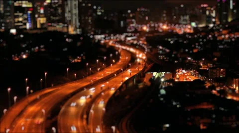 Timelapse of busy traffic with miniature effect. 스톡 동영상 32972897