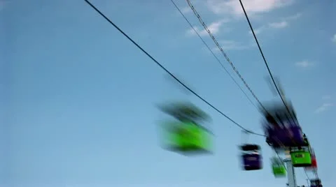 Timelapse cable cars Видео 11586301