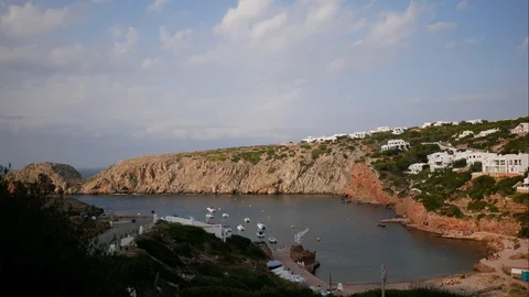 Timelapse of Cala Morell cove in Menorca island, Balearic Islands, Spain. 库存影片 101264853