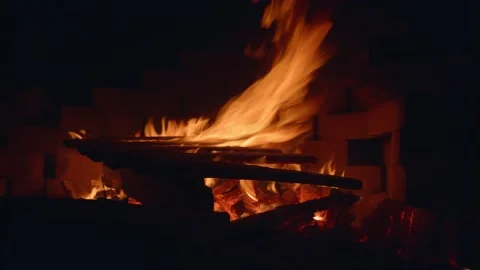 Timelapse of the campfire Stock Footage 152527906