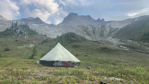 Timelapse: Campsite on PCT in Glacier Peak Wilderness Stock Footage 221581623