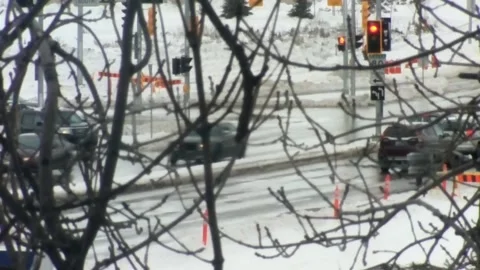 Timelapse of Canadian Intersection Stock-Footage 170393974