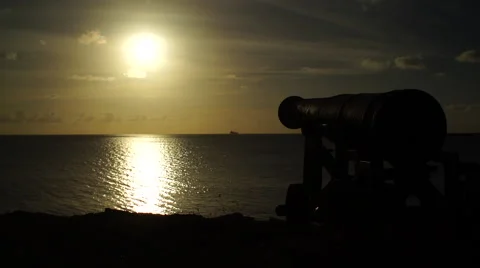 Timelapse of a Cannon in Antigua Video stock 49753041