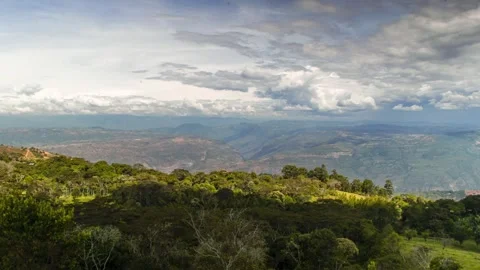 TimeLapse of canyon with mountains and trees 4K 30fps Stock Footage 263512349