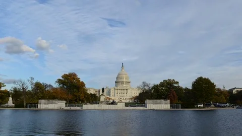 Timelapse of The Capitol Building in Washington DC Stock Footage 69757144