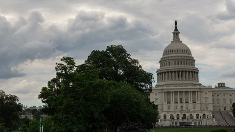Timelapse of Capitol Bulding in Washington DC Stock Footage 86333516