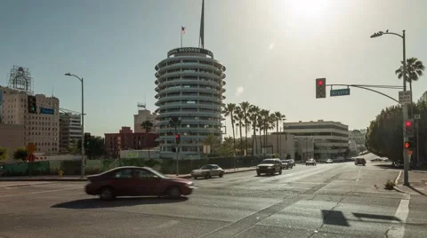 TimeLapse capitol records Stock Footage 49801512