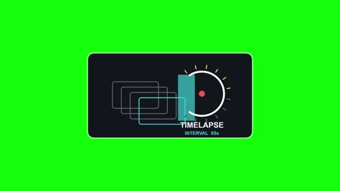 Timelapse Capture Interval Status Green Screen Overlay Stock Footage 343663342