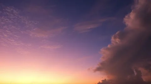 A timelapse captures the sunrise sky. Stock Footage 305202976