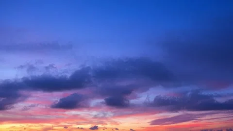 A timelapse captures the sunrise sky, Time-lapse footage. Stock Footage 298096166