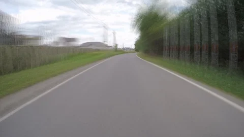 Timelapse of the car on a country road on a summer day. Stock Footage 101241553
