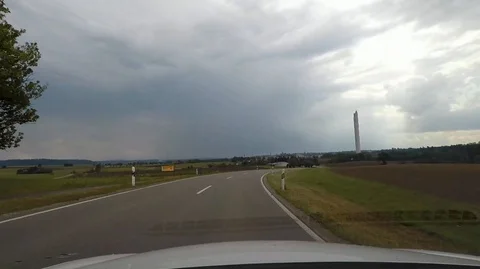 Timelapse of car driving down road 1 Stock Footage 122336201