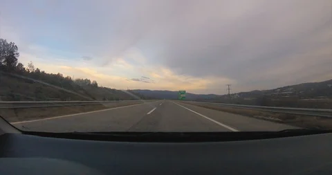 Timelapse Of Car Driving On Highway Stock-Footage 102315500