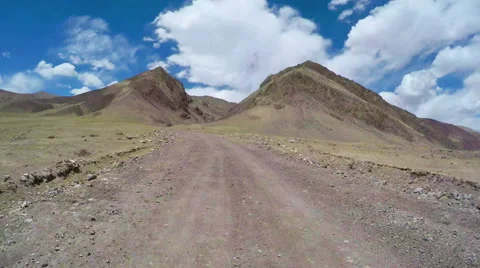 Timelapse Car driving on winding mountain road,Qinghai,China. Stock Footage 56297087