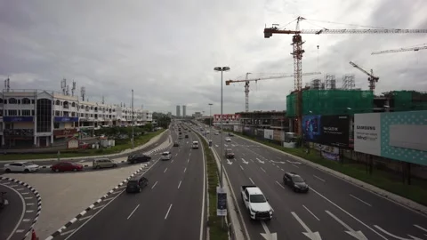 Timelapse of car moving during non peak hour Stock Footage 304262035