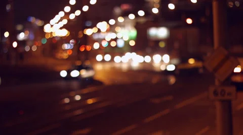 Timelapse Car night city.  Видео 58508790