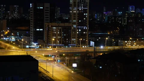 Timelapse of car traffic on a multi-lane expressway Stock Footage 255731919
