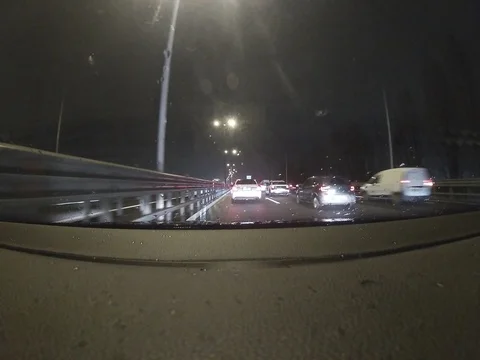 Timelapse of a car trip with the rain on the highway Stock Footage 126711507