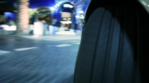 Timelapse of car wheel rolling Stock Footage 802726