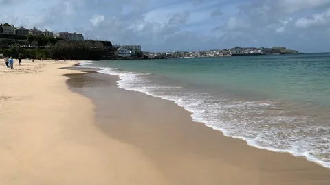 Timelapse of Carbis Beach Cornwall Stock Footage 154300830