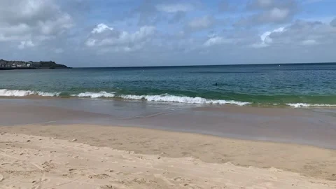 Timelapse of carbis beach cornwall Stock Footage 154300831