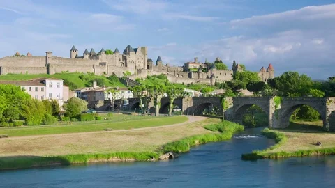 Timelapse of Carcassonne Stock Footage 74610907