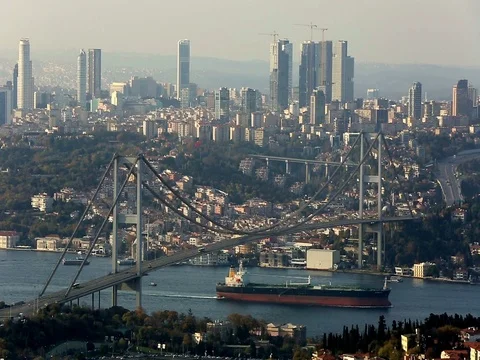 Timelapse cargo ship Stock Footage 73595102