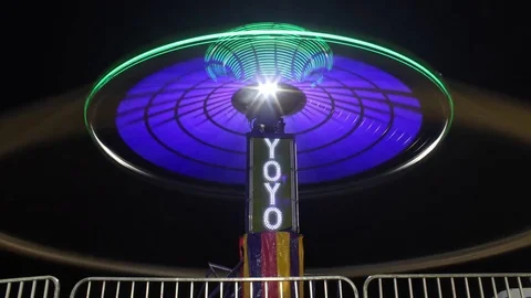 Timelapse of Carnival Rides Stock Footage 82370956