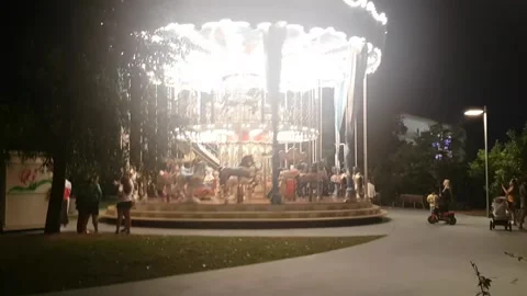 Timelapse of carousel Stock Footage 171618523