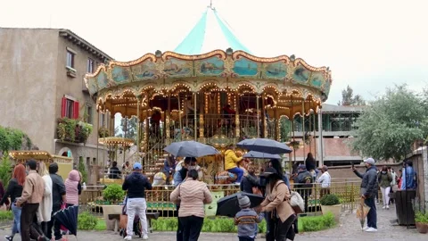 Timelapse of a carousel in the town of Val'Quirico Stock Footage 165237232
