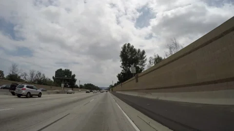 Timelapse of Cars on 405 Freeway to 101 Freeway Stock Footage 65174033