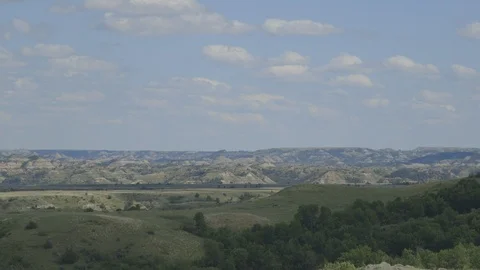 Timelapse Casting Shadows Over Badlands Landscape Stock Footage 121639619