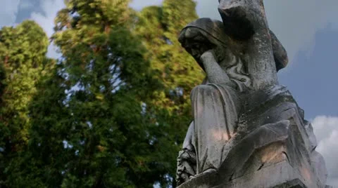 Timelapse cemetery statue 스톡 동영상 11605589