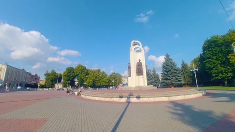Timelapse centre of the city Stryi Stock Footage 69771946