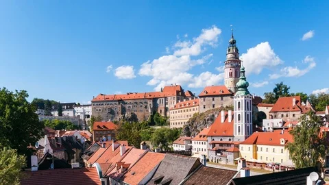 Timelapse of Český Krumlov, Czech Stock Footage 123095281